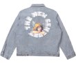 画像1: Circle Alphabet & Angel Denim G Jean jacket blouson  ユニセックス 男女兼用サークルアルファベット&天使 デニムスジャケット Gジャン ブルゾン (1)