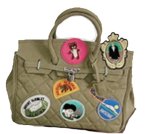 画像2: Pop emblem quilted denim Tote Shoulder 2WAY Art BK bag  ポップエンブレム付きデニムキルティングトートショルダー2WAYバッグ BKバッグ アート (2)