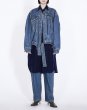 画像5: women's retro loose neutral streamer lapel denim jacket  G Jean jacket 　レトロルーズニュートラルストリーマーラペルデニムジャケットデニムGジャン (5)