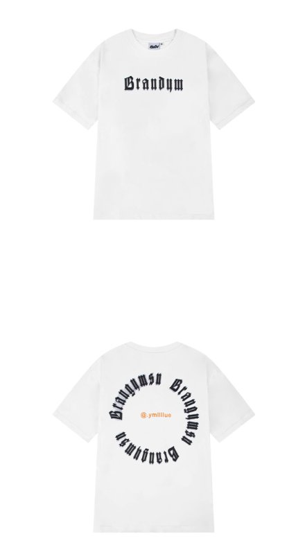 画像6: braudum Circle logo printshort-sleeved  T-shirt ユニセックス 男女兼用braudum&サークルロゴロゴプリント半袖Tシャツ (6)