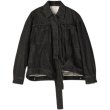 画像10: women's retro loose neutral streamer lapel denim jacket  G Jean jacket 　レトロルーズニュートラルストリーマーラペルデニムジャケットデニムGジャン (10)