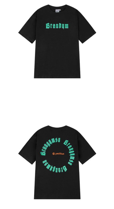 画像5: braudum Circle logo printshort-sleeved  T-shirt ユニセックス 男女兼用braudum&サークルロゴロゴプリント半袖Tシャツ (5)