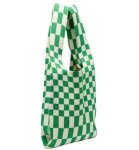 画像8: Check Damier Pattern Tote Shoulder Eco Bag　チェックダミエ柄トートショルダーエコバッグ (8)