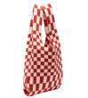 画像6: Check Damier Pattern Tote Shoulder Eco Bag　チェックダミエ柄トートショルダーエコバッグ (6)