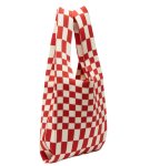 画像6: Check Damier Pattern Tote Shoulder Eco Bag　チェックダミエ柄トートショルダーエコバッグ (6)