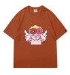 画像2: Angel donuts print short-sleeved  T-shirt　ユニセックス 男女兼用エンジェルドーナツプリント半袖Tシャツ (2)