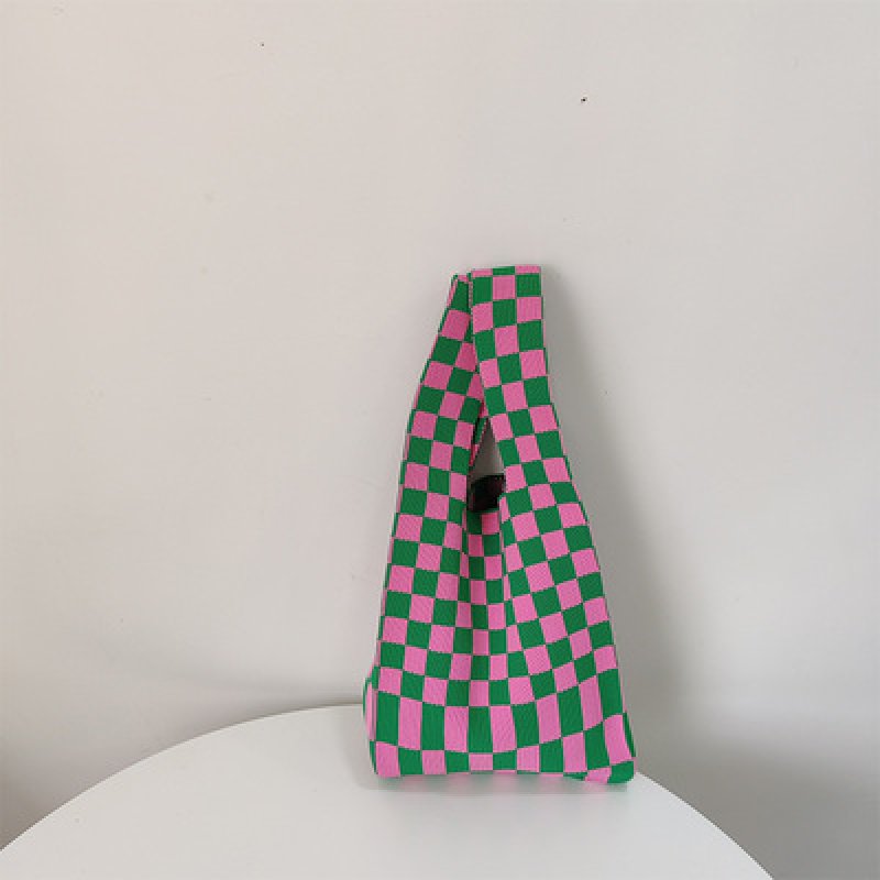 画像12: Check Damier Pattern Tote Shoulder Eco Bag チェックダミエ柄トートショルダーエコバッグ (12)