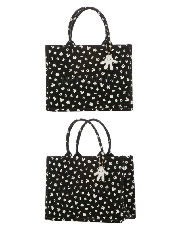 画像8: Mickey Mouse Portable Shoulder Bag All Match Commuter Bag  ミッキーマウス ミッキートートショルダー2WAYバッグ (8)