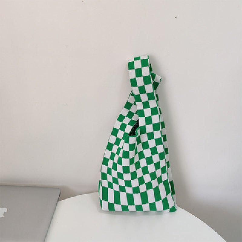 画像17: Check Damier Pattern Tote Shoulder Eco Bag チェックダミエ柄トートショルダーエコバッグ (17)