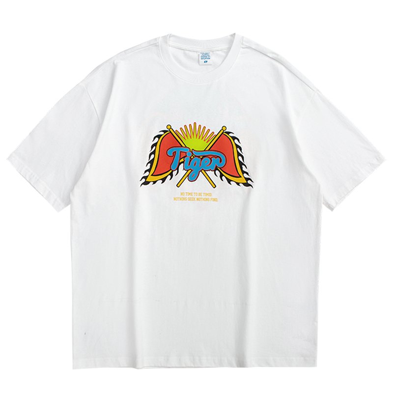 画像2: Inflation Tigerprint short-sleeved  T-shirt ユニセックス 男女兼用タイガーイヤープリント半袖Tシャツ (2)