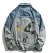 画像2: gradient denim jacket G Jean jacket blouson  ユニセックス 男女兼用グラフィックデニムスジャケット Gジャン ブルゾン (2)