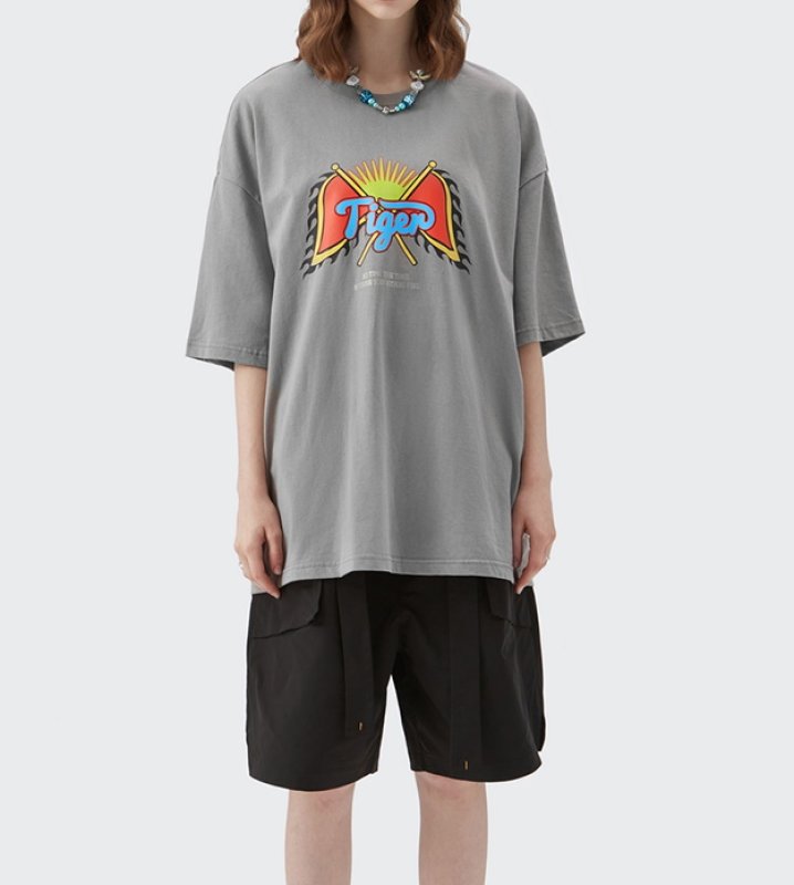 画像6: Inflation Tigerprint short-sleeved  T-shirt ユニセックス 男女兼用タイガーイヤープリント半袖Tシャツ (6)