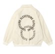 画像8: Double Circle Letter Print Lapel Jacket BASEBALL JACKET baseball uniform jacket blouson  ユニセックス 男女兼用ダブルサークルレタープリントスタジアムジャンパー スタジャン MA-1 ボンバー ジャケット ブルゾン (8)