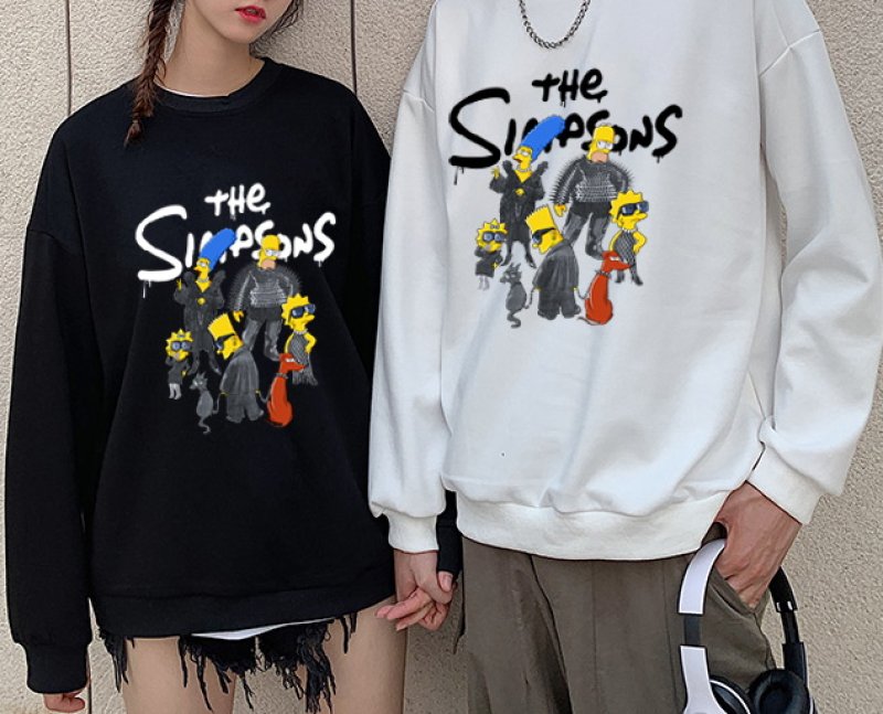 画像15: Dark Simpson Family Long Sleeve Sweatshirt 　ユニセックス 男女兼用ダークシンプソンファミリーロング袖スウェットシャツ トレナー (15)