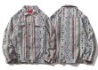 画像3: Ethnic Weaving and Embroidered Lapel Jacket G Jean jacket blouson  ユニセックス 男女兼用エスニックウィービングジャケット Gジャン ブルゾン (3)