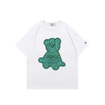 画像2: Border bear Graphic Paint Short Sleeve T-shirt　ユニセックス 男女兼用ボーダーベア熊グラフィックペイント半袖Tシャツ (2)