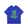 画像3: Border bear Graphic Paint Short Sleeve T-shirt　ユニセックス 男女兼用ボーダーベア熊グラフィックペイント半袖Tシャツ (3)