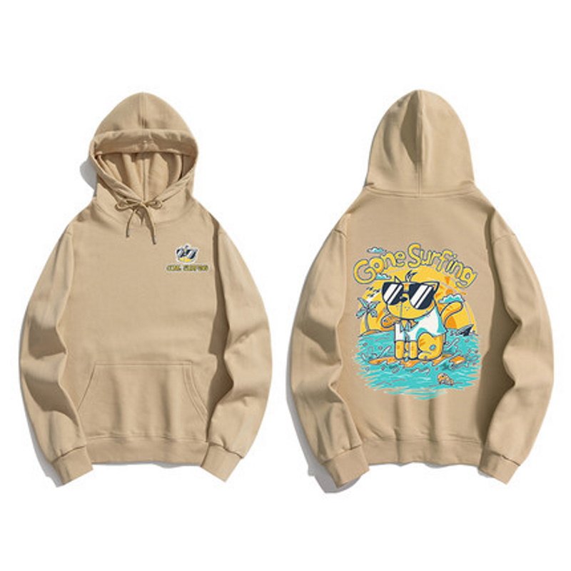 画像6: Sunglasses cat cartoon kitten print hoodie ユニセックス 男女兼用サングラスキャットフーディー パーカー (6)