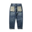 画像1: 22 Men's paint splash ink tooling jeans loose straight jeans  Pants メンズルーズストレートバックポケットペイントパンツ ジーンズ (1)