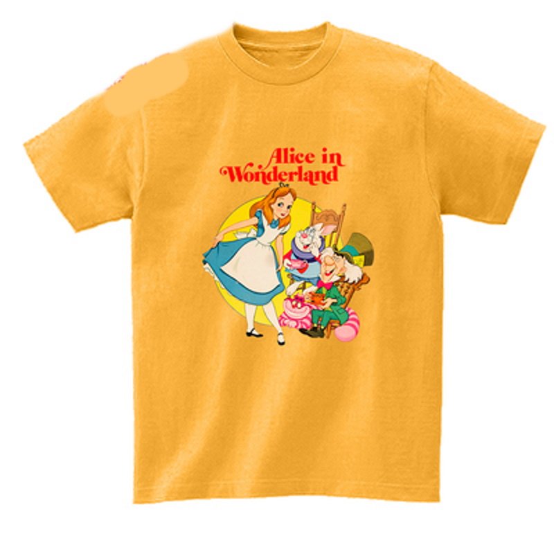 画像3: Alice Wonderland short-sleeved printed T-shirt ユニセックス 男女兼用アリスワンダーランドプリント半袖Tシャツ (3)