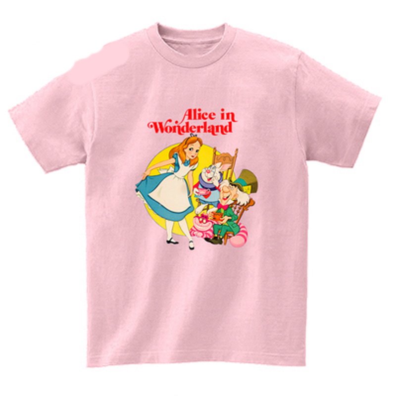 画像6: Alice Wonderland short-sleeved printed T-shirt ユニセックス 男女兼用アリスワンダーランドプリント半袖Tシャツ (6)