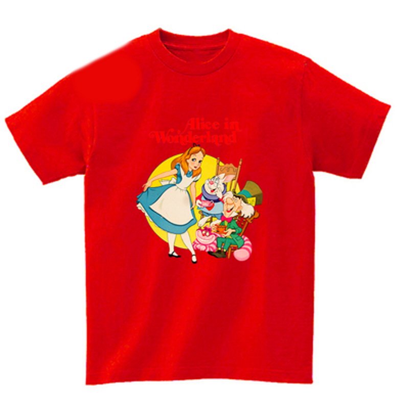画像5: Alice Wonderland short-sleeved printed T-shirt ユニセックス 男女兼用アリスワンダーランドプリント半袖Tシャツ (5)