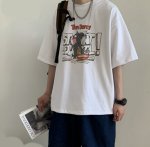 画像5: Tom and Jerry oversize short-sleeved printed T-shirt　ユニセックス 男女兼用 オーバーサイズトムとジェリープリント半袖Tシャツ (5)