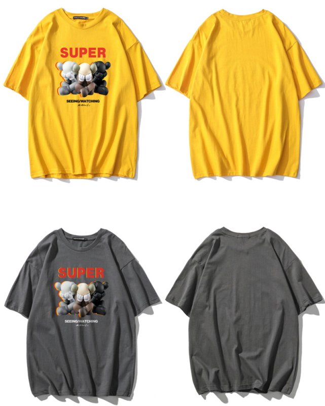 画像5: super kaws short-sleeved printed T-shirt　ユニセックス 男女兼用 スーパーカウズプリント半袖Tシャツ (5)