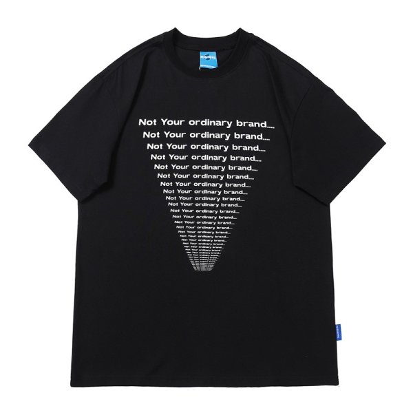 画像1: Simple English Print short-sleeved printed T-shirt　ユニセックス 男女兼用 イングリッシュプリント半袖Tシャツ (1)