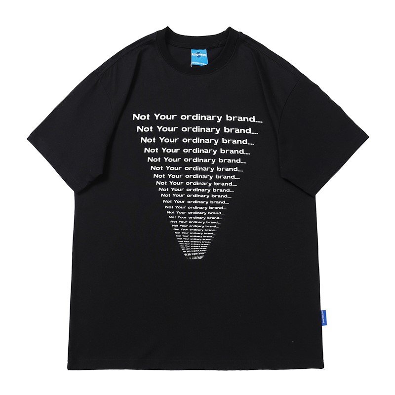 画像1: Simple English Print short-sleeved printed T-shirt　ユニセックス 男女兼用 イングリッシュプリント半袖Tシャツ (1)