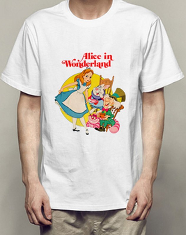 画像8: Alice Wonderland short-sleeved printed T-shirt ユニセックス 男女兼用アリスワンダーランドプリント半袖Tシャツ (8)