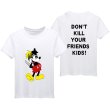 画像1: Don't Die Your Friend BlondeGang Mickey Mouse Print Short Sleeve T-shirt　ユニセックス 男女兼用Don't Die Your Friend金髪ギャングミッキーミッキーマウス半袖Tシャツ (1)