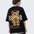 画像6: kaws hip hop oversized T-shirt T-shirt　ユニセックス 男女兼用 カウズヒップホップオーバーサイズ半袖Tシャツ (6)