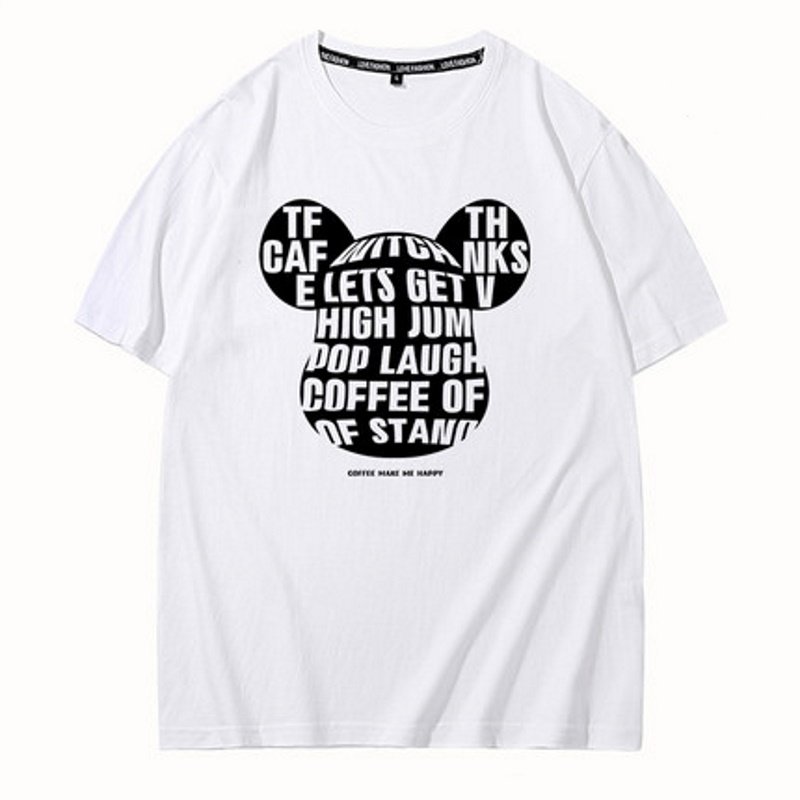 画像1: KAWS x Bearbrick Print Short Sleeve T-shirt　ユニセックス 男女兼用カウズ×ベアブリック半袖Tシャツ (1)