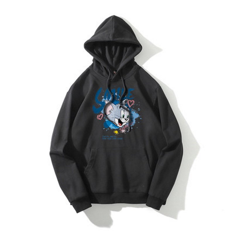 画像3: SALE セール Tom and Jerry Smile Paint Hoodie Sweatshirt ユニセックス 男女兼用 トムとジェリー スマイル ペイント フーディートム&ジェリーフーディー パーカー (3)