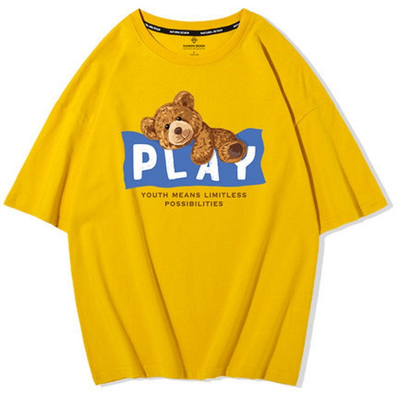 画像3: PLAY bear Short Sleeve T-shirt ユニセックス 男女兼用PLAYベア半袖Tシャツ (3)