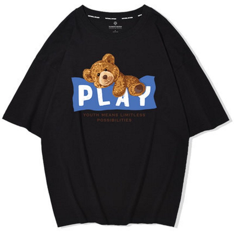 画像2: PLAY bear Short Sleeve T-shirt ユニセックス 男女兼用PLAYベア半袖Tシャツ (2)