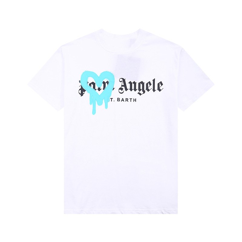 画像4: Muddy heart print Palm Angels Short Sleeve T-shirt ユニセックス 男女兼用ドロドロハートプリント半袖Tシャツ (4)