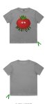 画像11:  Red turnipprint short-sleeved T-shirt 　ユニセックス 男女兼用レッドターニップ赤カブプリント半袖Tシャツ (11)