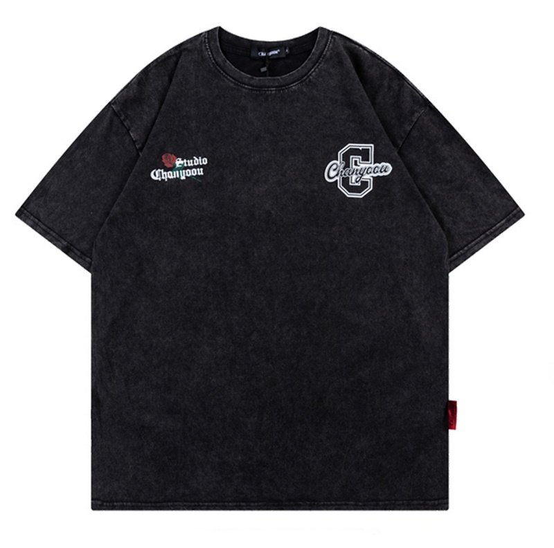 画像6: heavy work old flower short-sleeved T-shirt  ユニセックス 男女兼用ヘビーワークオールドフラワー半袖Tシャツ (6)