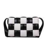 画像10: Plaid leather tote shoulder bag　レザー編み込みメッシュトートショルダーバッグ (10)