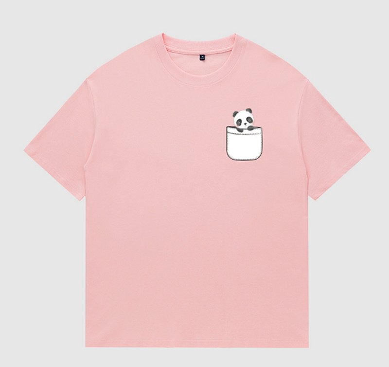 画像5: Imitation pocket  panda print short-sleeved T-shirt  ユニセックス 男女兼用ポケットパンダ半袖Tシャツ (5)