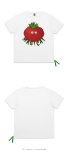 画像15:  Red turnipprint short-sleeved T-shirt 　ユニセックス 男女兼用レッドターニップ赤カブプリント半袖Tシャツ (15)
