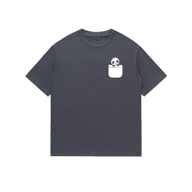 画像7: Imitation pocket  panda print short-sleeved T-shirt  ユニセックス 男女兼用ポケットパンダ半袖Tシャツ (7)