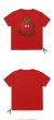 画像13:  Red turnipprint short-sleeved T-shirt 　ユニセックス 男女兼用レッドターニップ赤カブプリント半袖Tシャツ (13)