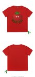 画像13:  Red turnipprint short-sleeved T-shirt 　ユニセックス 男女兼用レッドターニップ赤カブプリント半袖Tシャツ (13)