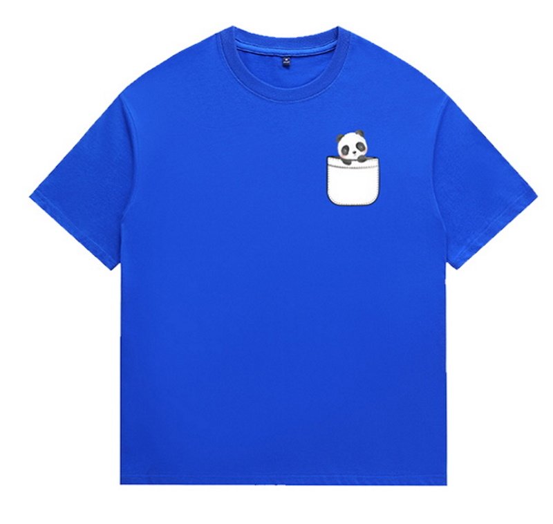 画像10: Imitation pocket  panda print short-sleeved T-shirt  ユニセックス 男女兼用ポケットパンダ半袖Tシャツ (10)
