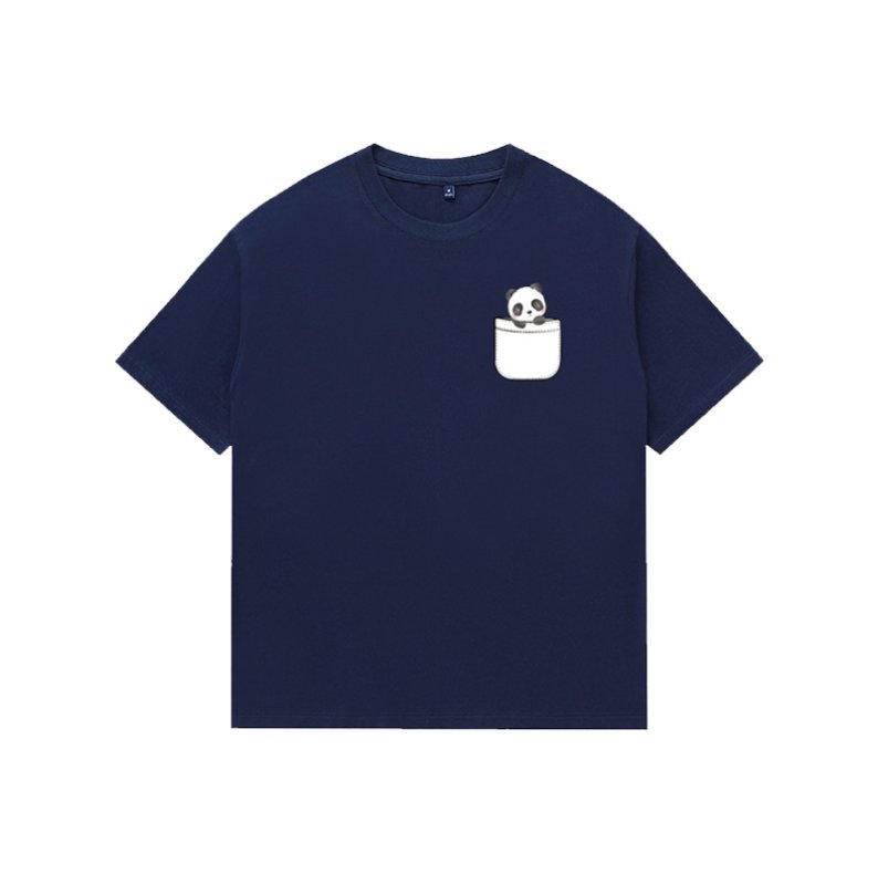 画像8: Imitation pocket  panda print short-sleeved T-shirt  ユニセックス 男女兼用ポケットパンダ半袖Tシャツ (8)