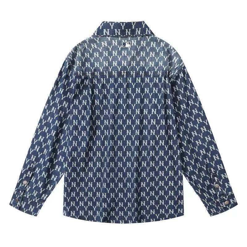 画像5: MLB Monogram Denim Jacket Shirt  G Jean 　ユニセックス 男女兼用MLBモノグラムデニムジャケットシャツ Gジャン  (5)