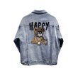 画像3: HAPPY BOY bear Denim G Jean jacket blouson  ユニセックス 男女兼用HAPPY BOYベア熊デニムジャケット Gジャン ブルゾン (3)